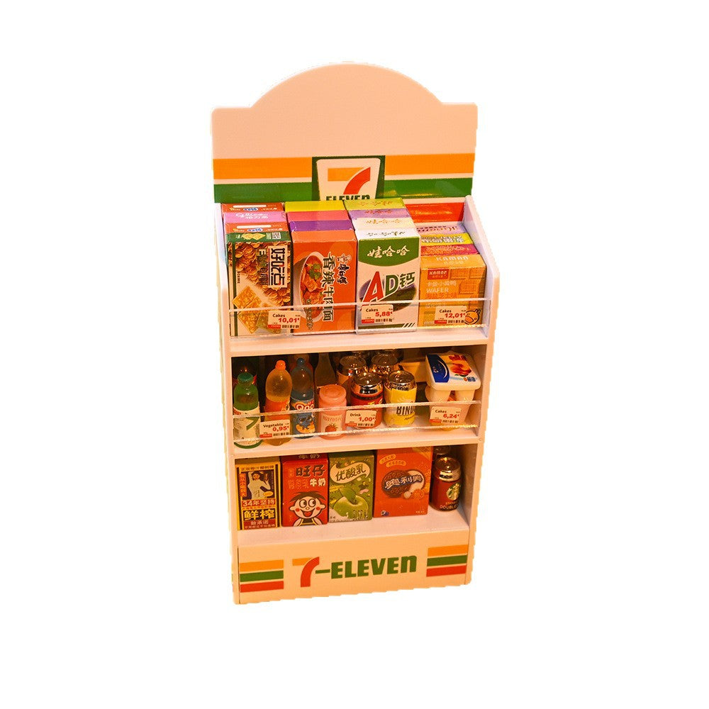 Miniature Supermarket Shelf Toy for Colorful Pretend Play