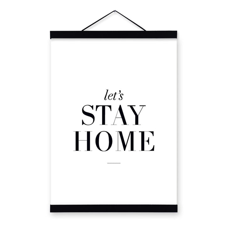 Minimalist Motivational Quote Poster - Black White Canvas