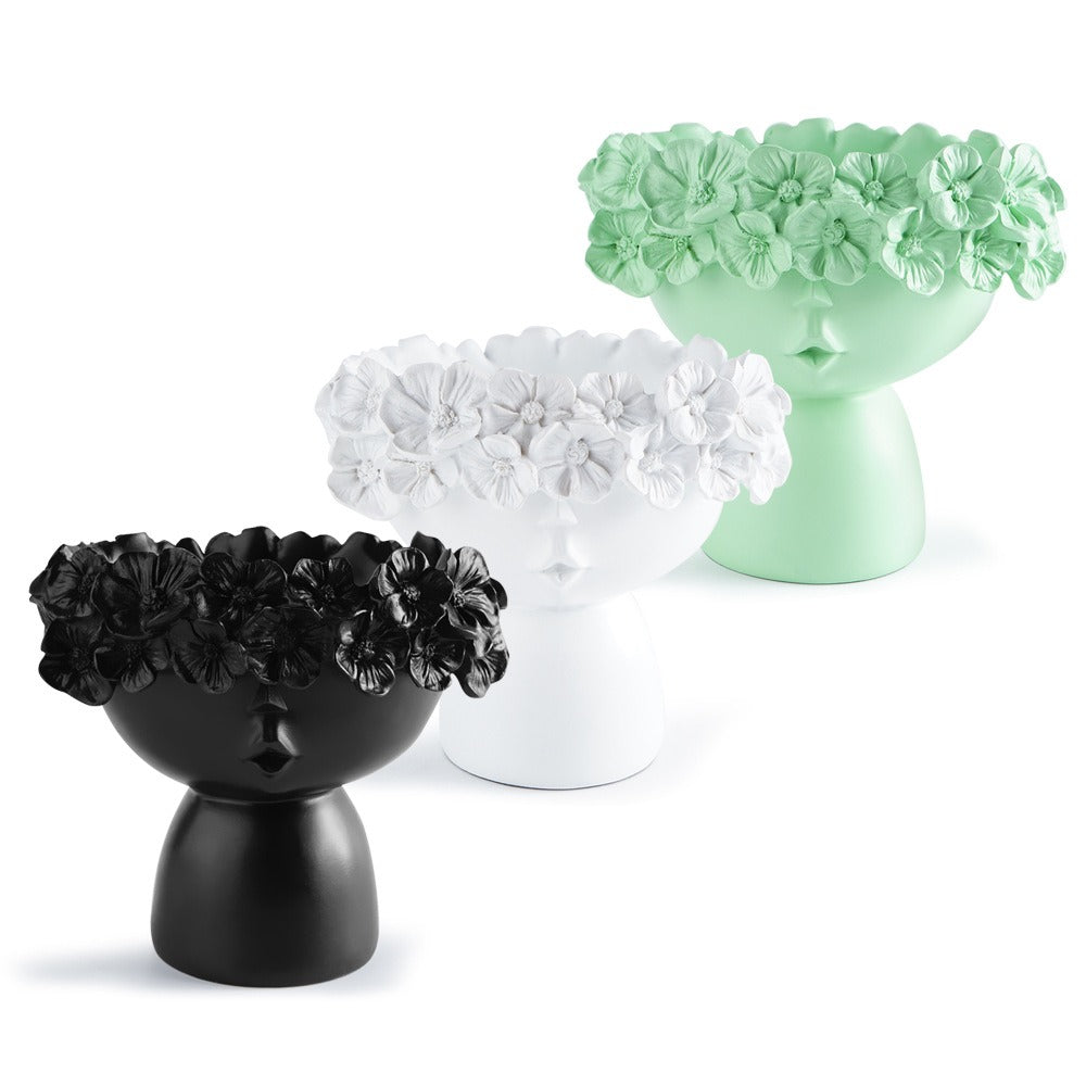 Ceramic Face Planter for Playful Small-Space Decor