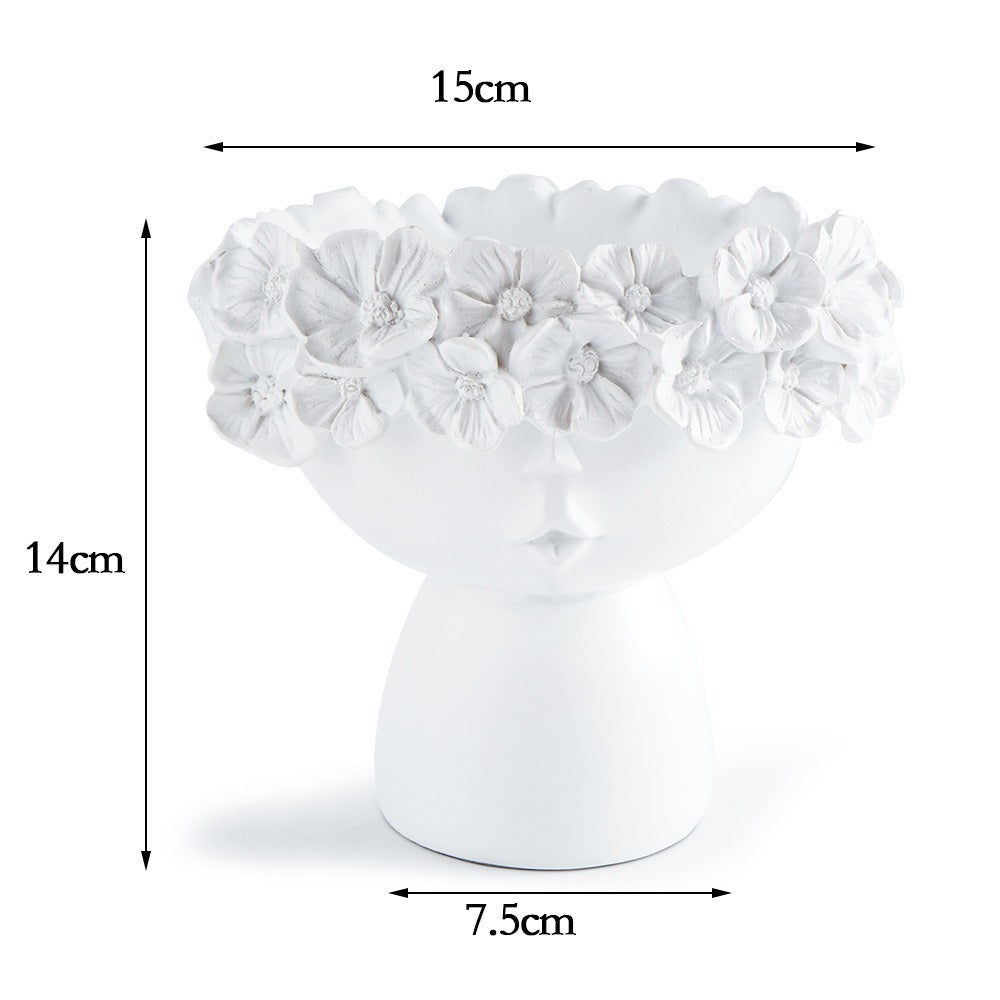 Ceramic Face Planter for Playful Small-Space Decor