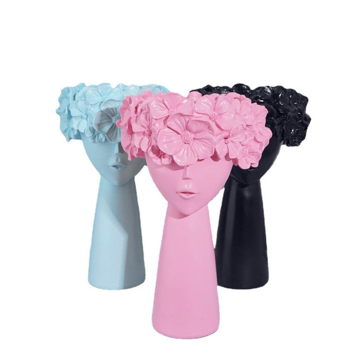 Sculptural Flowerpot Bust for Modern Artistic Decor