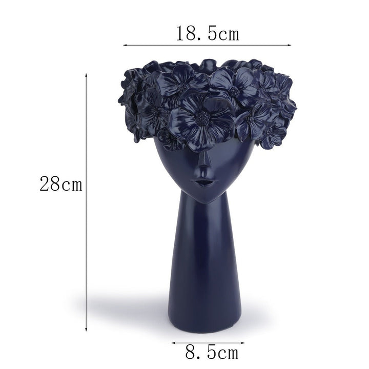 Sculptural Flowerpot Bust for Modern Artistic Decor