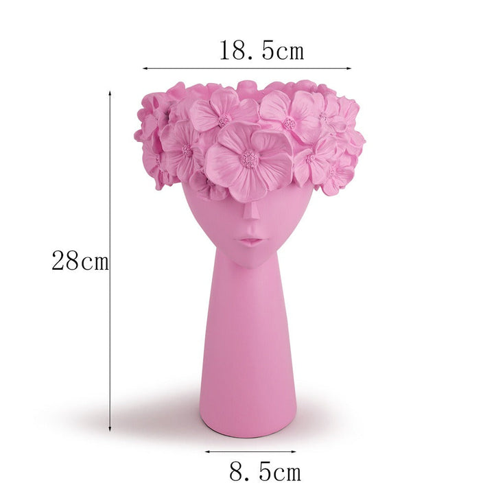 Sculptural Flowerpot Bust for Modern Artistic Decor