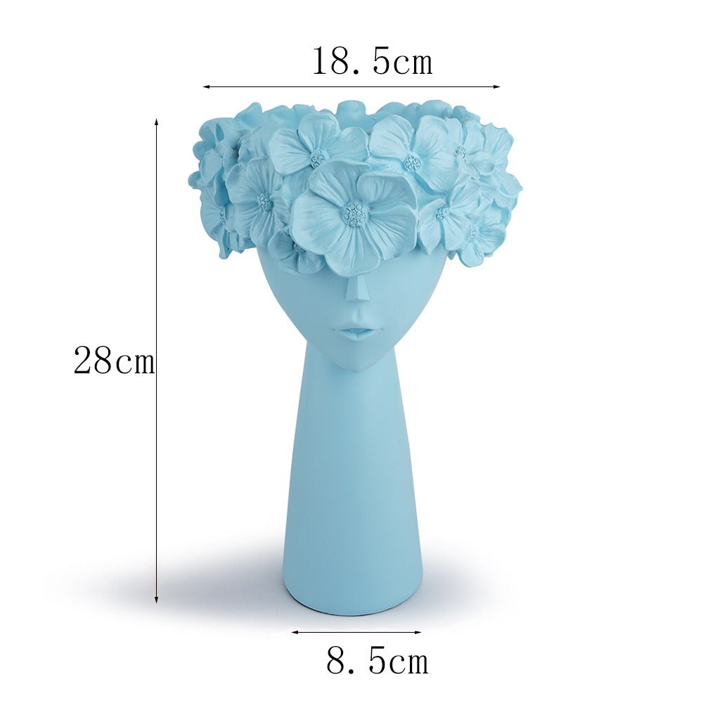 Sculptural Flowerpot Bust for Modern Artistic Decor