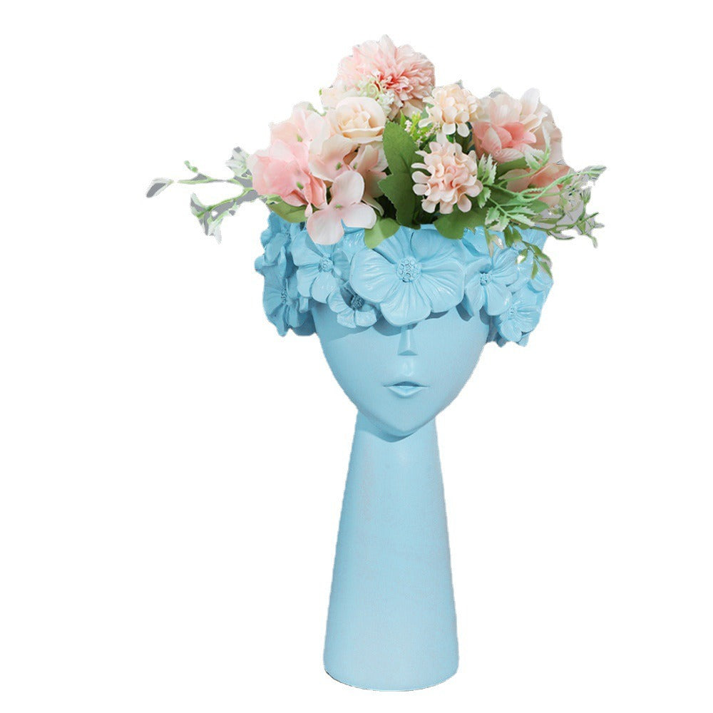 Sculptural Flowerpot Bust for Modern Artistic Decor