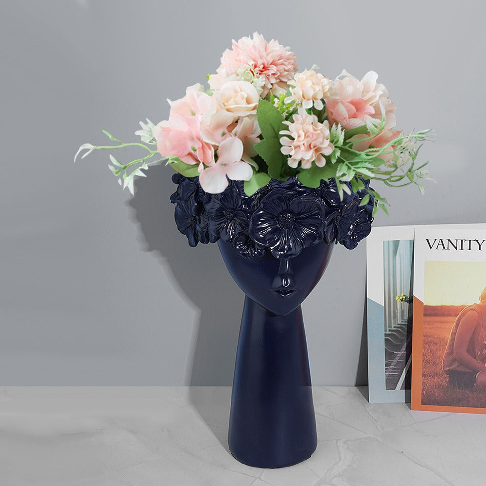 Sculptural Flowerpot Bust for Modern Artistic Decor