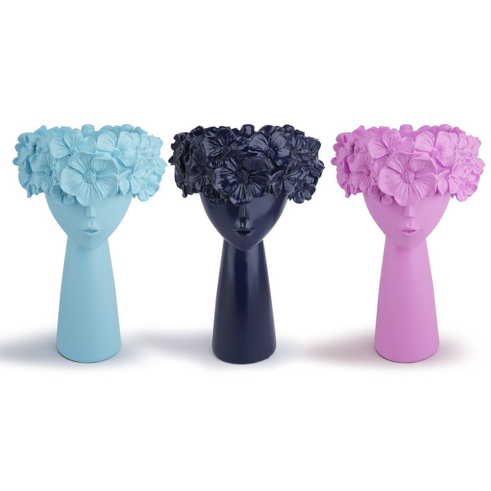 Sculptural Flowerpot Bust for Modern Artistic Decor