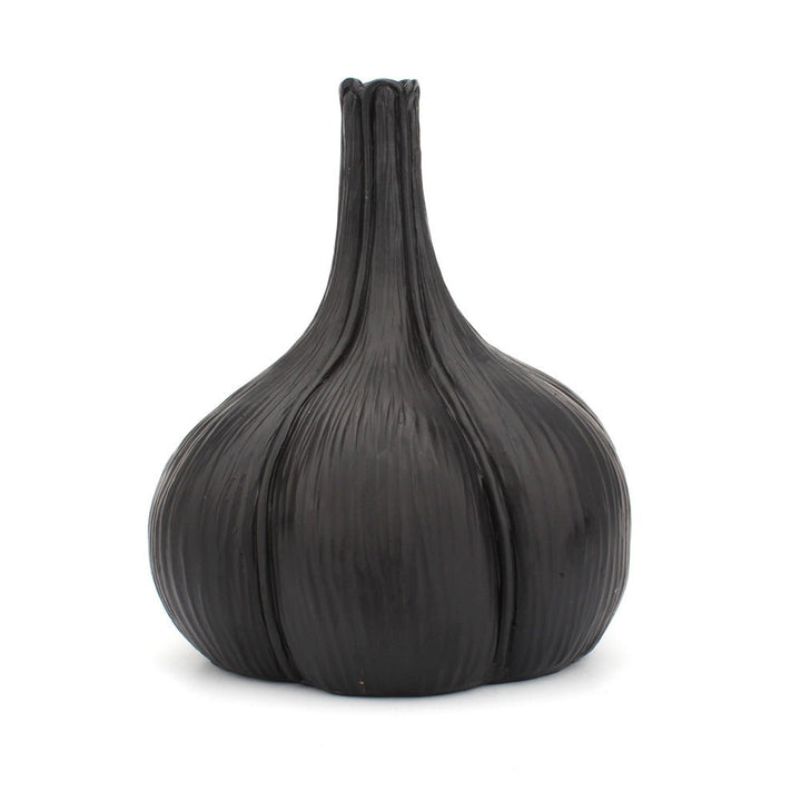 Black Resin Vase for Modern Sculptural Small-Space Decor