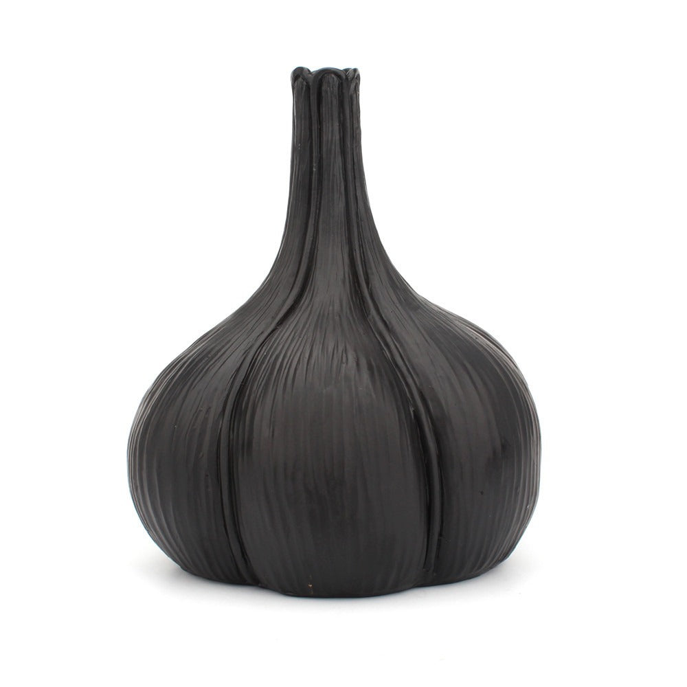 Black Resin Vase for Modern Sculptural Small-Space Decor