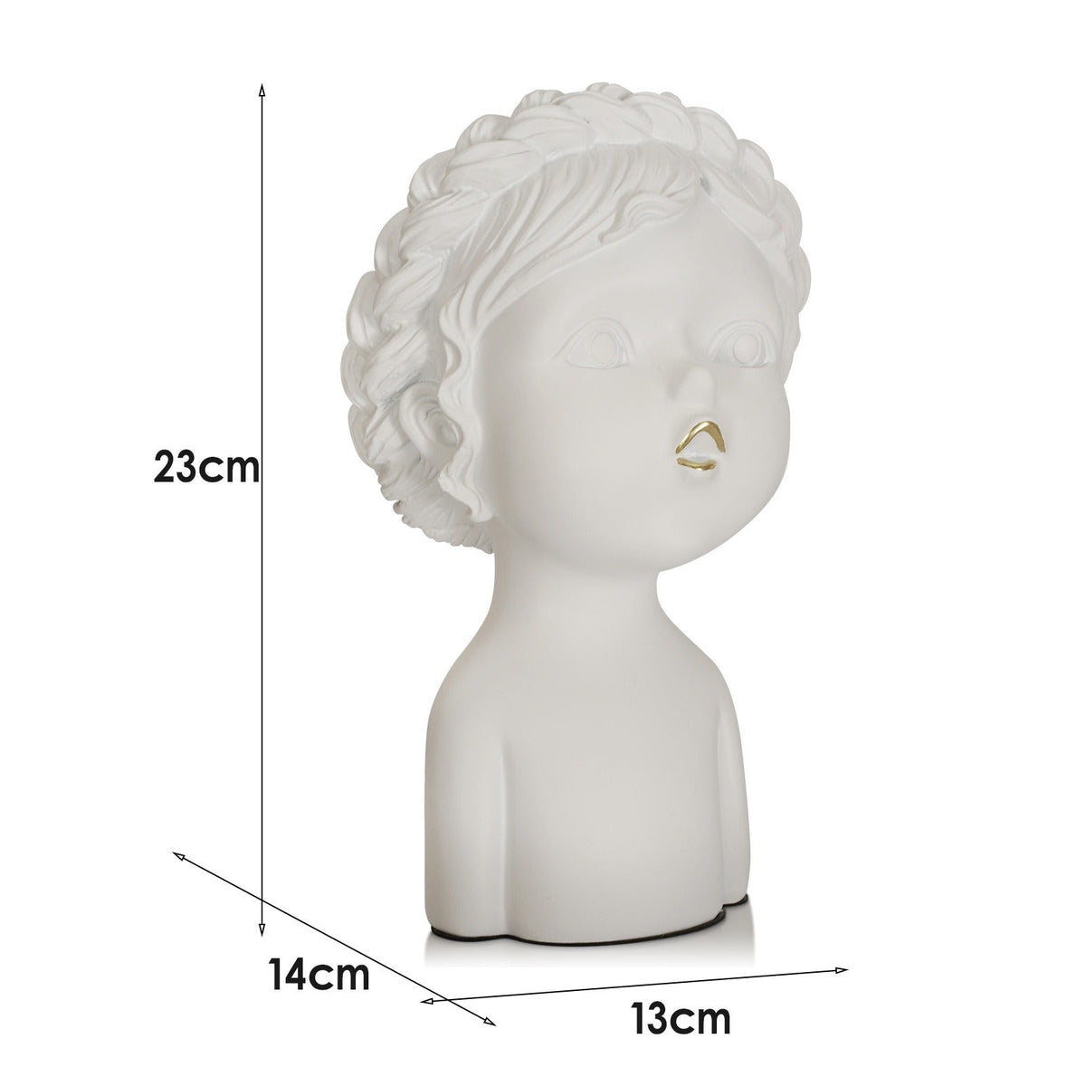 Minimalist Resin Girl Ornament for Modern Shelf Decor