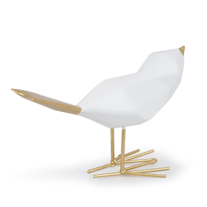 Minimalist Pigeon Sculpture With Elegant Gold Accents