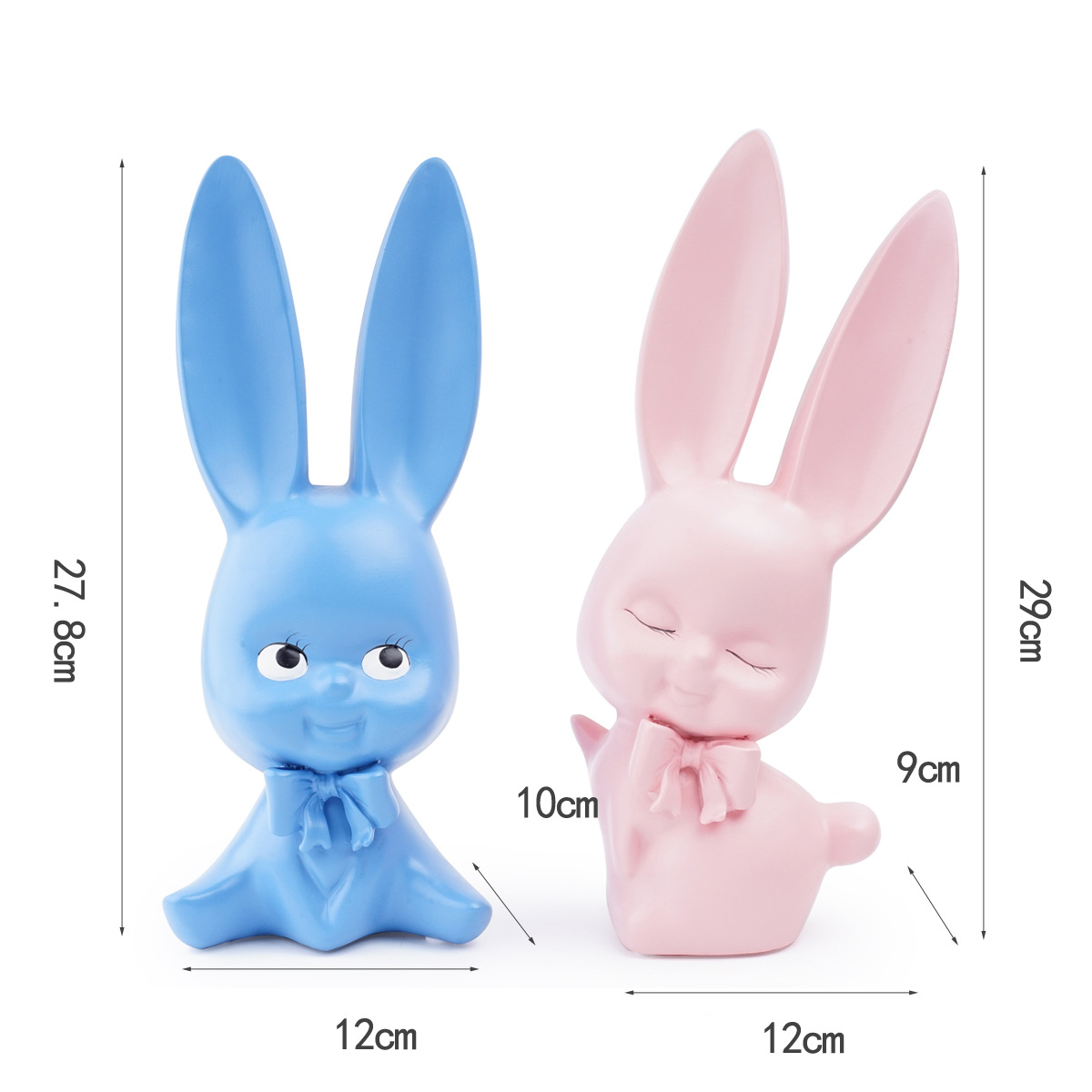 Minimalist Rabbit Ornaments for Cheerful Pastel Decor