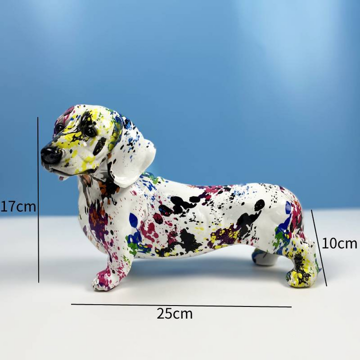 Dachshund Resin Ornament for Playful Modern Home Decor