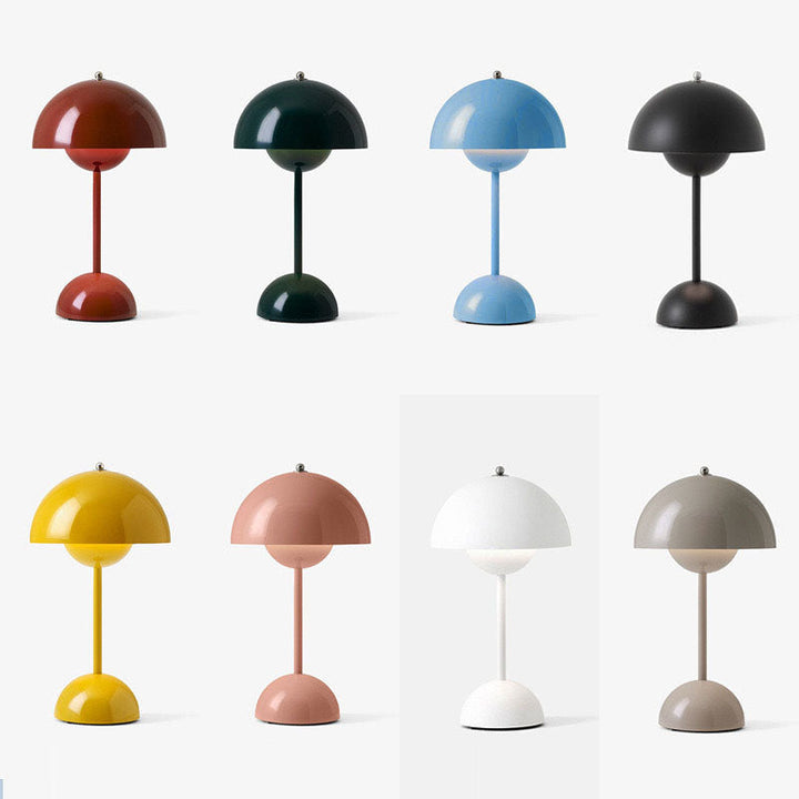 Mushroom Night Light: Cordless Bedside Lamp in 9 Colors