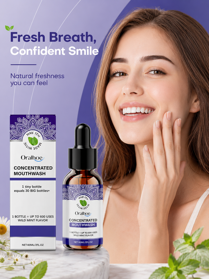 Concentrated Wild Mint Mouthwash — 600 Uses, Fresh Breath