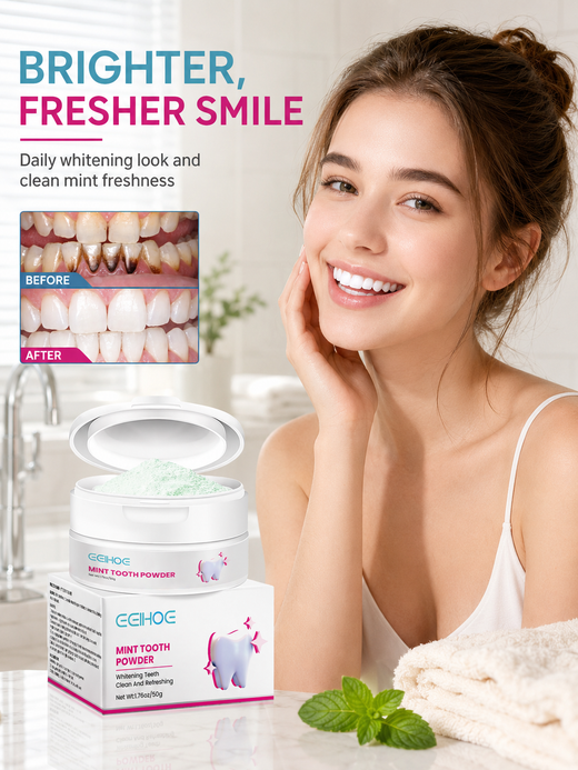 Tooth Whitening Powder — Brighten Teeth, Fresh Breath in Days