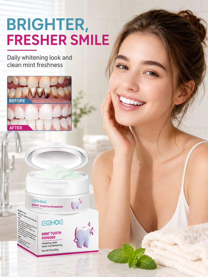 Tooth Whitening Powder — Brighten Teeth, Fresh Breath in Days