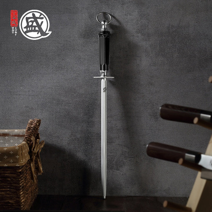 12-Inch Knife Sharpening Rod: High Carbon Steel Honing