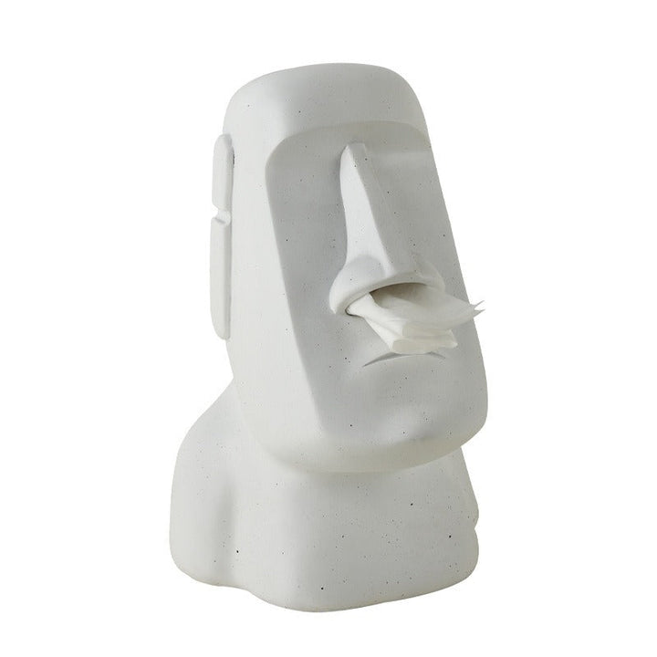 Moai Tissue Holder: Playful Sculptural Home Storage