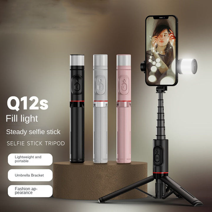 Bluetooth Selfie Stick Tripod with Fill Light & Remote