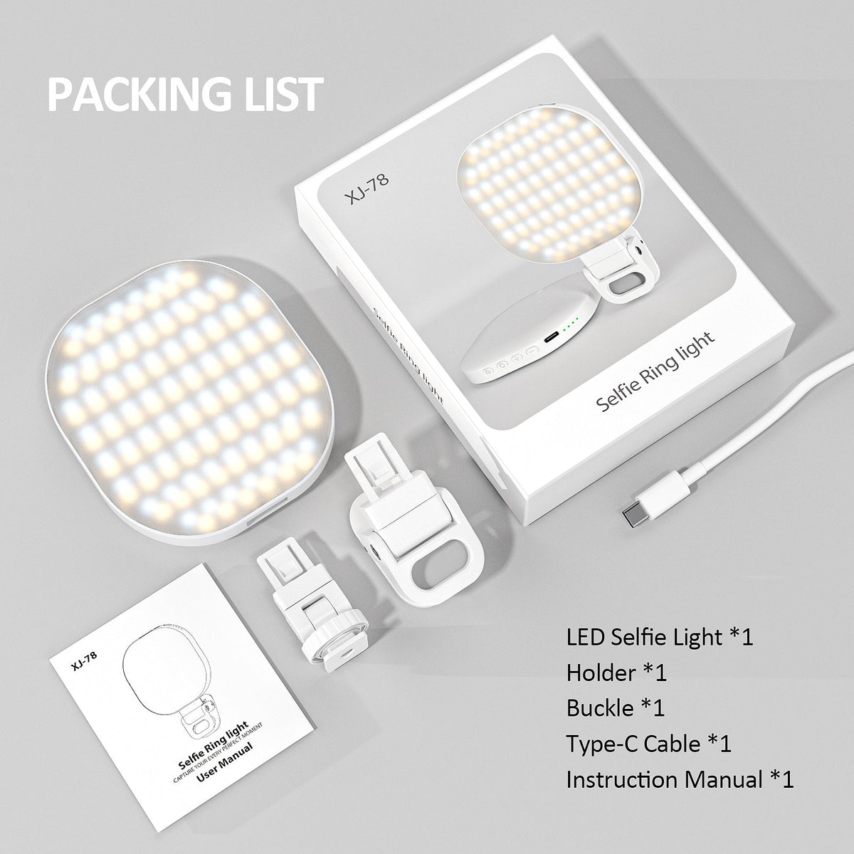 Clip-On LED Fill Light for Video Calls and Streams