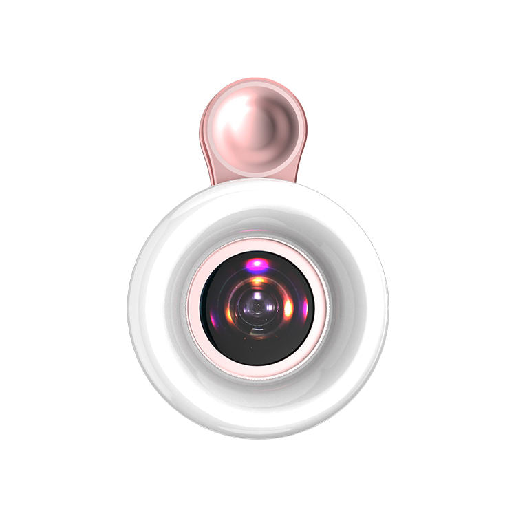 Phone Macro Lens with Ring Fill Light for Makeup