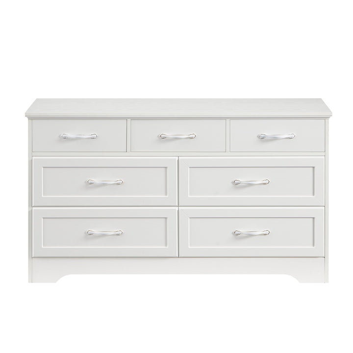 7 Drawer Dresser Chest with Anti-Tip Safety in White