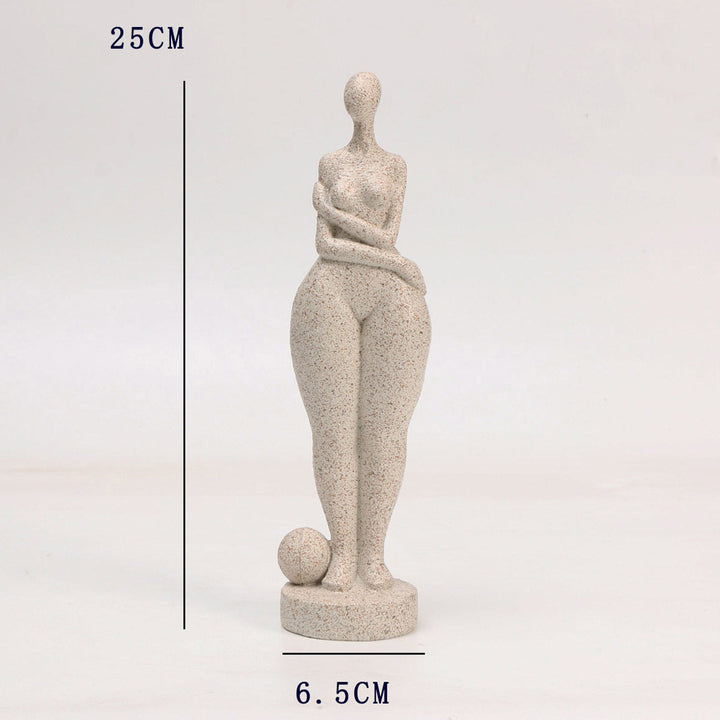 Abstract Female Figurines Pair for Modern Home Decor