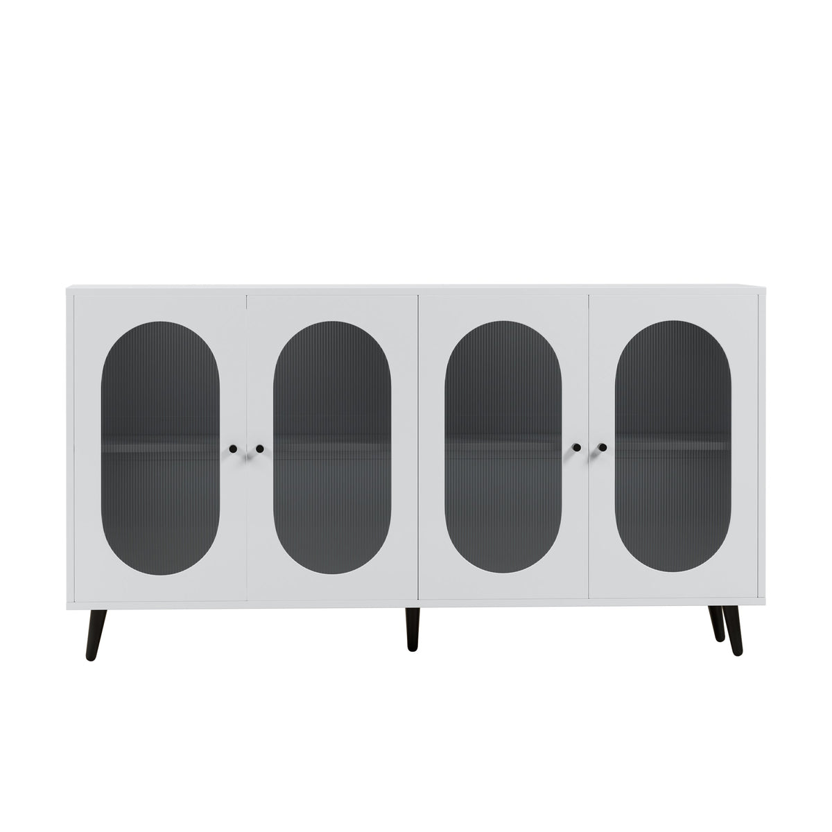 White Sideboard Cabinet with Acrylic Doors for Storage