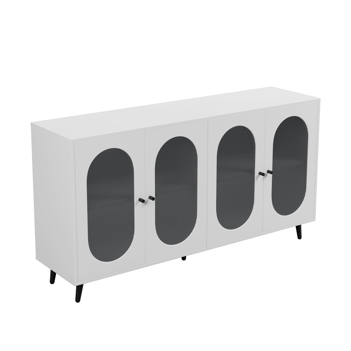 White Sideboard Cabinet with Acrylic Doors for Storage