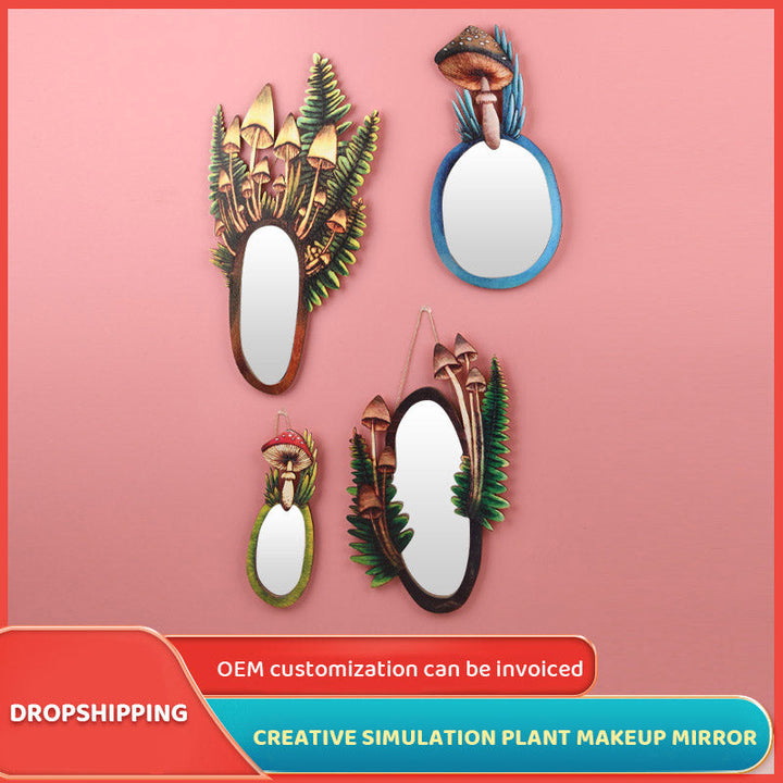 Wooden Decorative Wall Mirror for Woodland-Inspired Charm