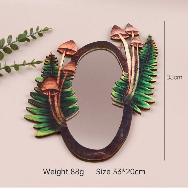 Wooden Decorative Wall Mirror for Woodland-Inspired Charm