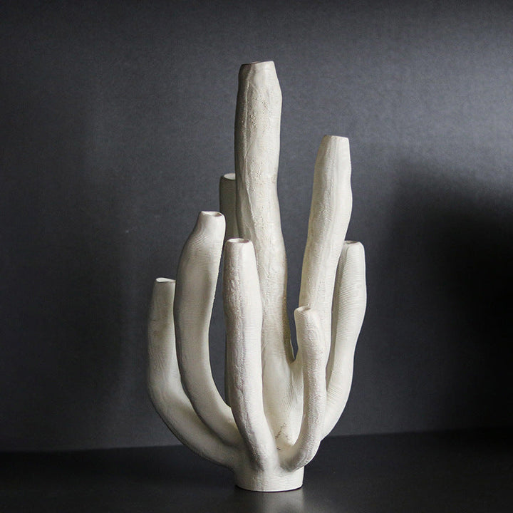 Ceramic Coral Sculpture for Modern Tabletop Home Decor