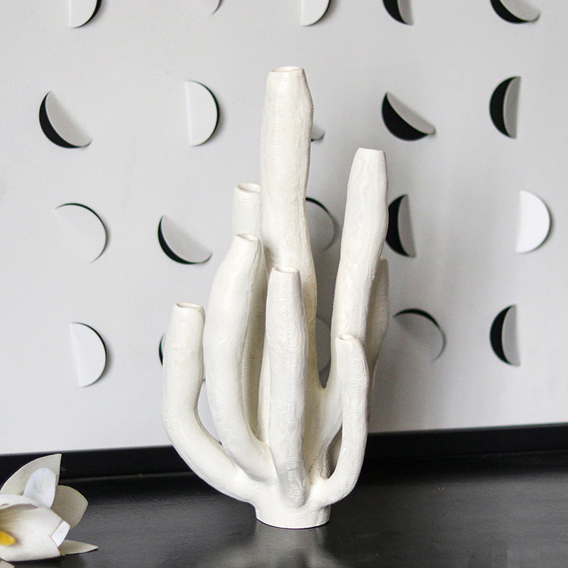 Ceramic Coral Sculpture for Modern Tabletop Home Decor