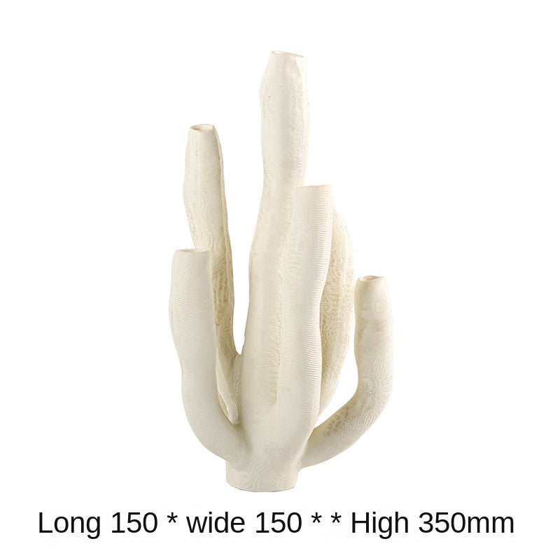 Ceramic Coral Sculpture for Modern Tabletop Home Decor