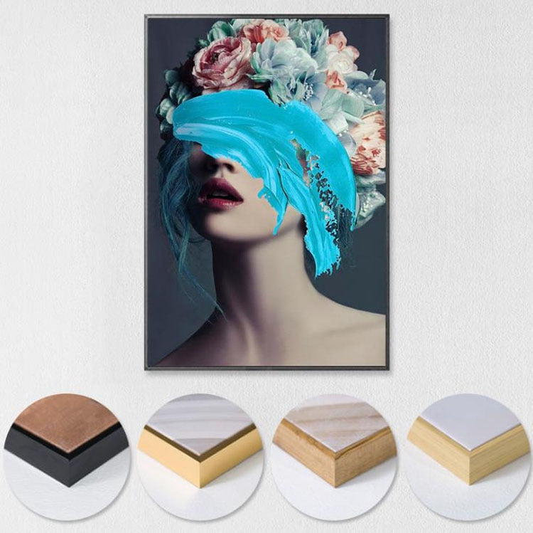 Framed Floral Canvas Wall Art for Modern Interiors