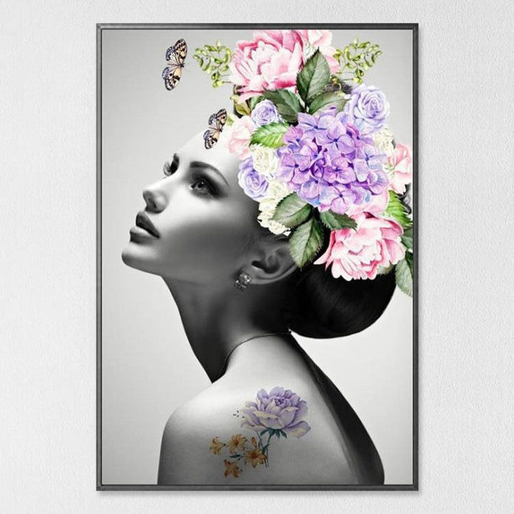 Framed Floral Canvas Wall Art for Modern Interiors