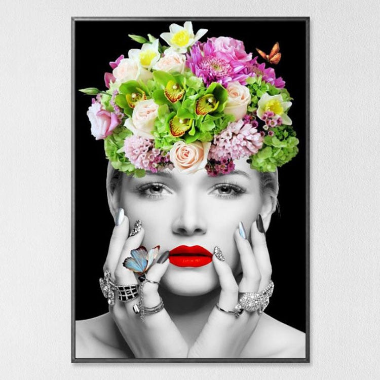 Framed Floral Canvas Wall Art for Modern Interiors