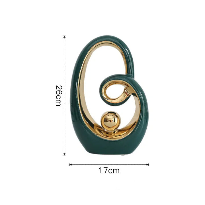 Modern Teal Sculpture for Elevated Living Room Decor