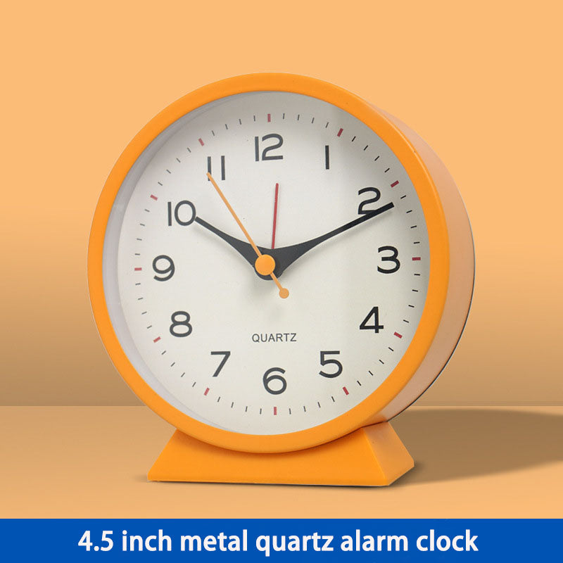 Metal Alarm Clock 4.5in Silent Minimalist Bedside Clock