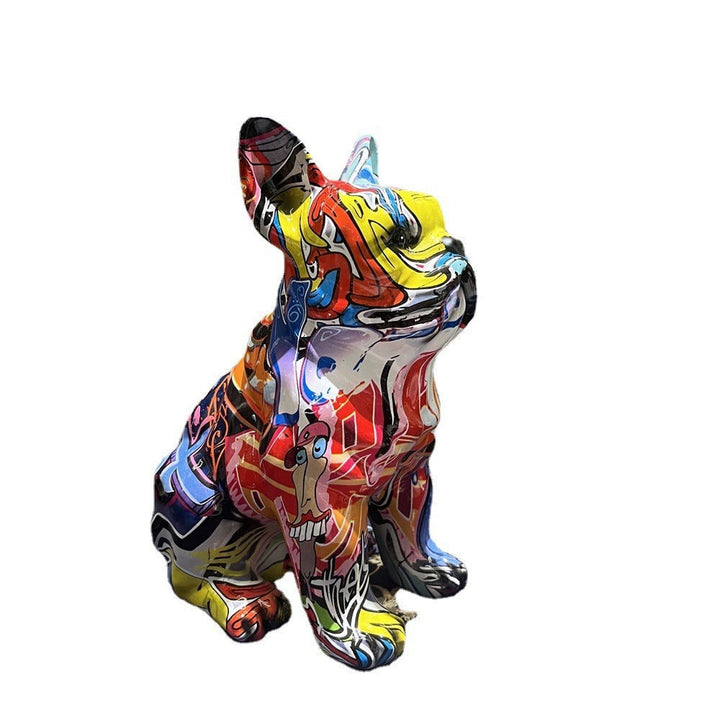 Modern Dog Ornament Sculpture | Colorful Ceramic Decor
