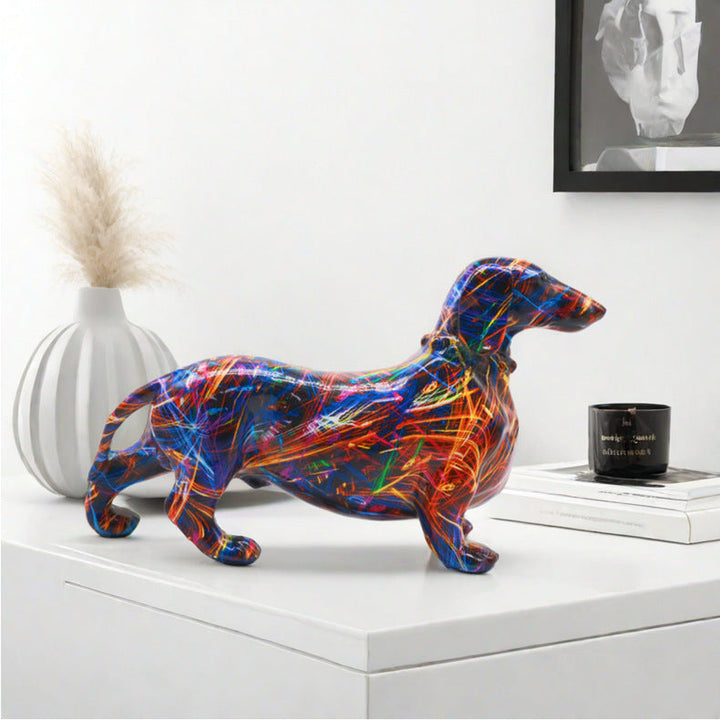Dachshund Ornament – Colorful Pop-Art Home Decoration