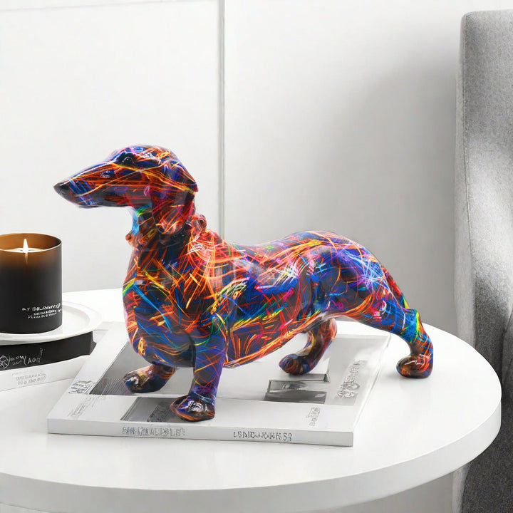 Dachshund Ornament – Colorful Pop-Art Home Decoration