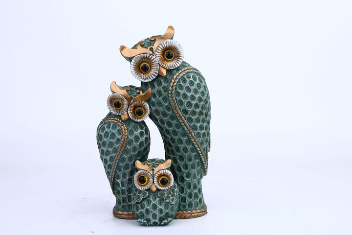 Owl Family Figurine Set for Distinctive Home Decor