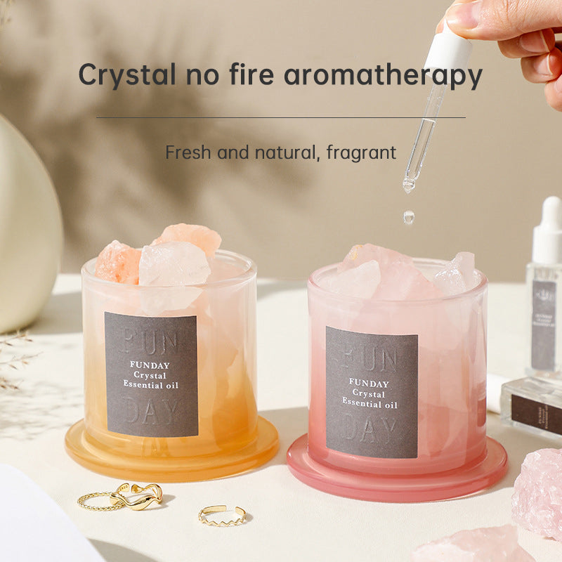 Rose Quartz Crystal Diffuser for Fire-Free Home Scent