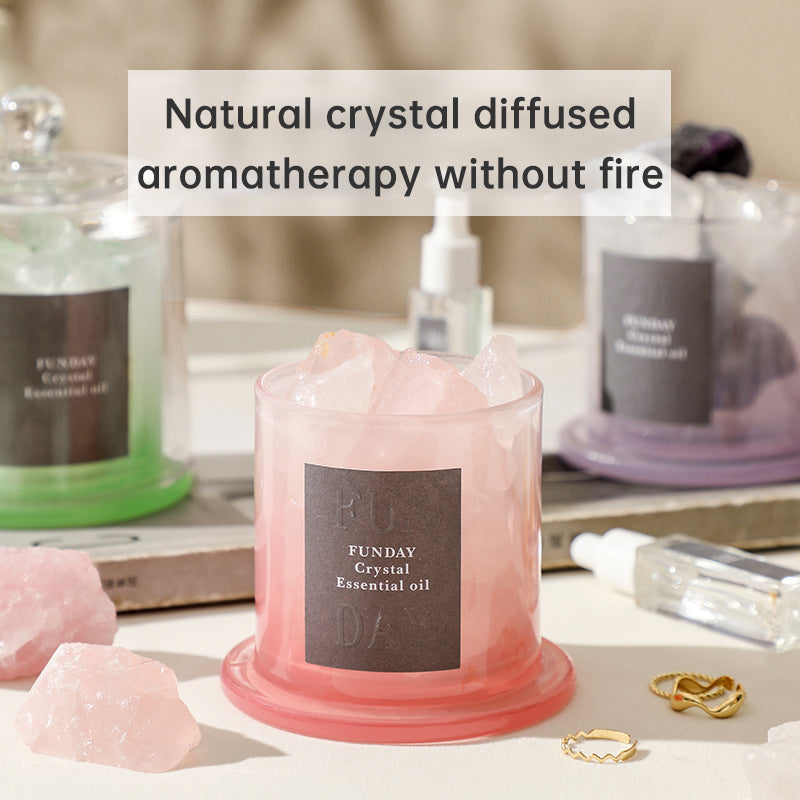 Rose Quartz Crystal Diffuser for Fire-Free Home Scent