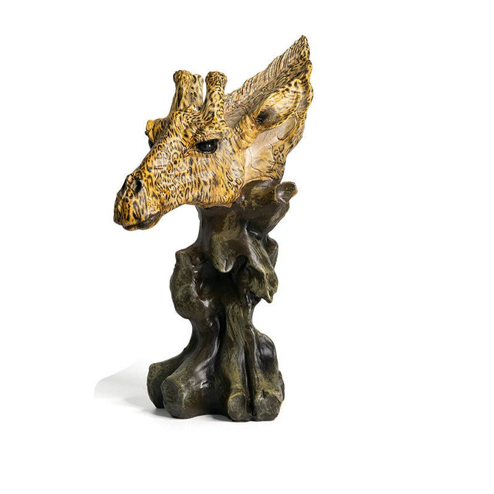 Leopard Deer Head Sculpture for Dramatic Home Decor