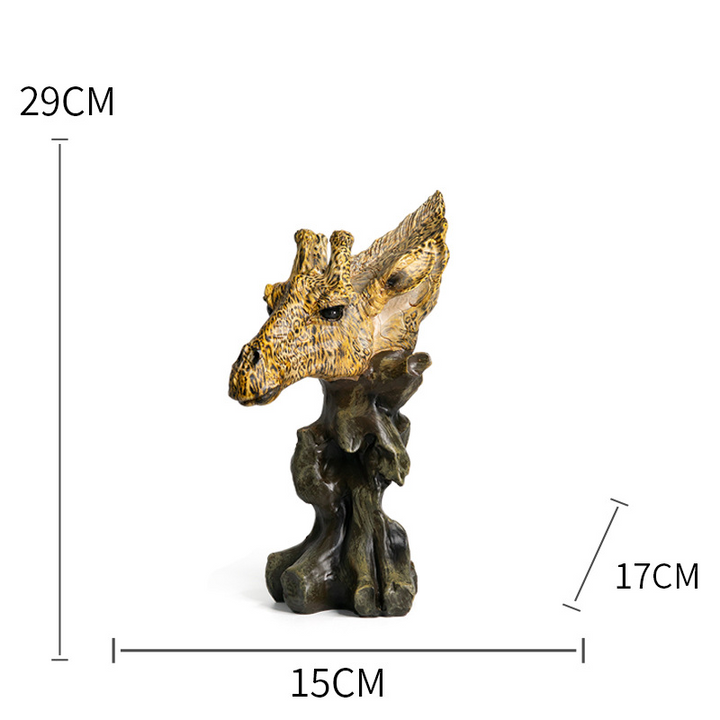 Leopard Deer Head Sculpture for Dramatic Home Decor