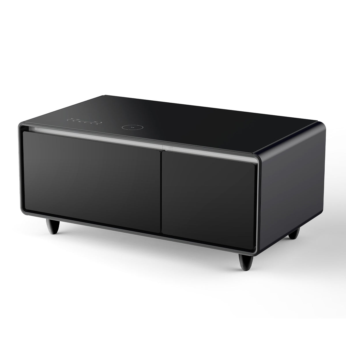 Smart Coffee Table with Built-in Fridge and Charger