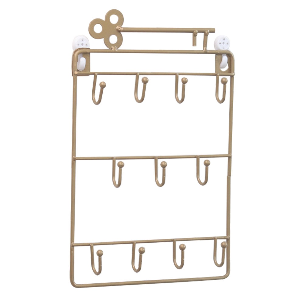 Wall Key Holder Rack with 11 Hooks for Entryway Storage